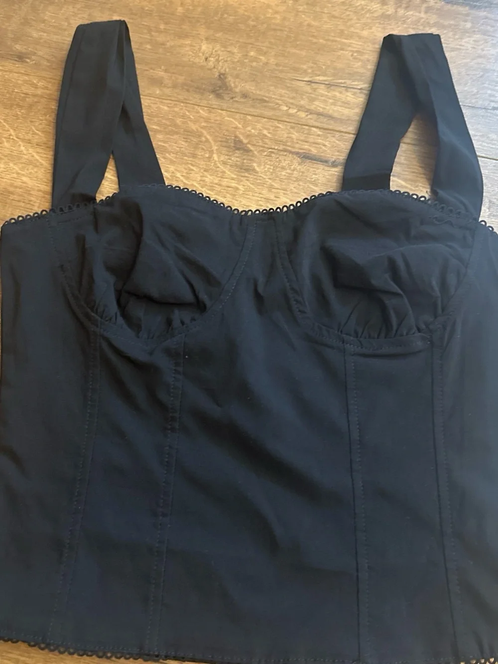 Black and White Bustier Crop Tops - Set of 2